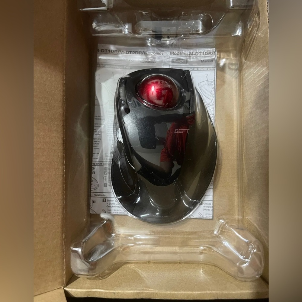 ELECOM DEFT Trackball Mouse, Wireless, 8-Button Function
